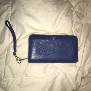 Navy Blue Fossil Wallet/Wristlet